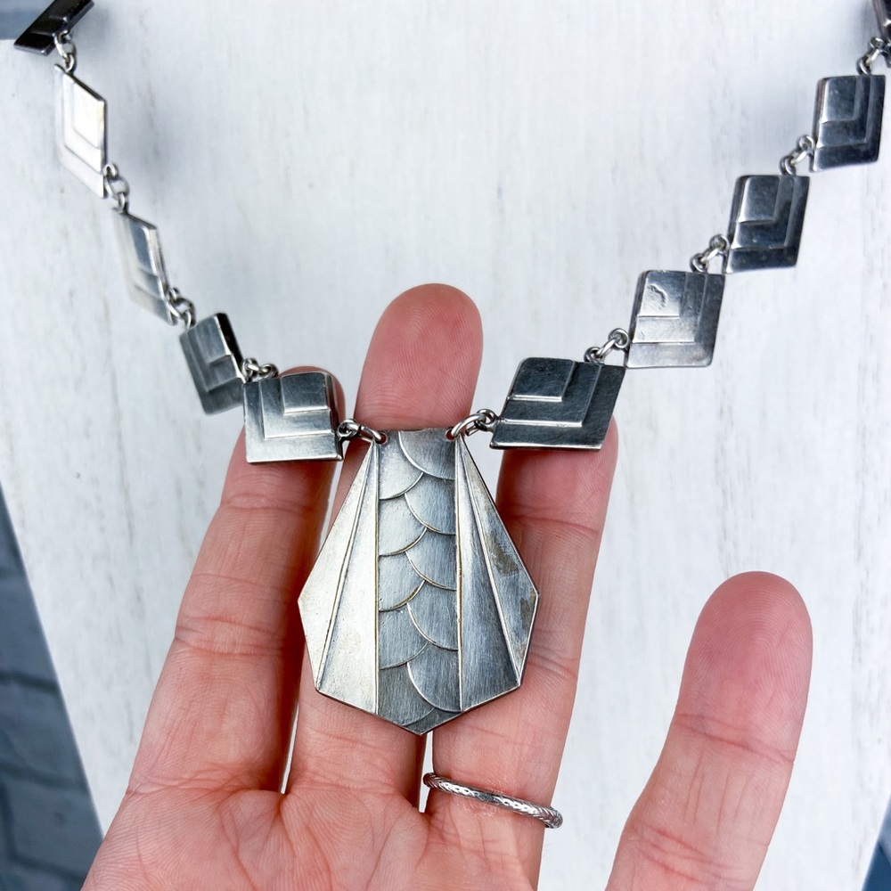 Vintage Silver Mermaid Boho Necklace